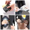 Credit Card Holder Card Organizer Pouch PU Leather Case Snap Closure with 26Pcs Card Slots