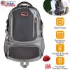 Unisex School Backpack Casual Travel Shoulder Bag W/ Adjustable Straps Dual-Water Bottle Pouch Multiple Zippered Pockets For Gym Sports Travel School