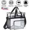 Clear Crossbody Bag Stadium Approved Clear Transparent Shoulder Bag See Through Zip Pouch Tote Bag Handbag with 11LBS Load