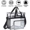 Clear Crossbody Bag Stadium Approved Clear Transparent Shoulder Bag See Through Zip Pouch Tote Bag Handbag with 11LBS Load