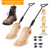 One Pair Boot Stretcher Adjustable Width Shoe Shaper Wooden Boot Widener Expander for Women
