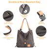 Ladies Canvas Tote Bag Multifunctional Purse Handbag Adjustable Shoulder Rucksack Convertible Backpack Wear-Resistant Dirt-Proof For Women School Offi