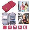 Travel Passport Wallet 12Cells Ticket ID Credit Card Holder Water Repellent Documents Phone Organizer Zipper Case Business Trip Daily Use