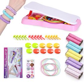 Bracelet Making Kit DIY Arts and Crafts Toys Kids Travel Activity Set Birthday Gifts For 6 7 8 9 10 11 12 Year Old Girls (Option: Pink)