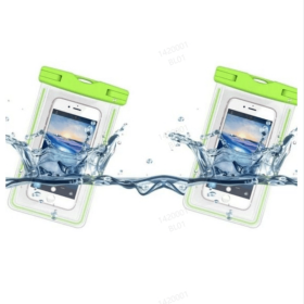 2 Packs Waterproof Phone Pouch For Drifting Diving Swimming, Underwater Dry Bag Case Cover For Phone (Color: Green)