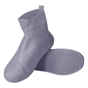 Waterproof Shoe Covers Reusable Not-Slip Rain Shoe Covers Protectors Foldable TPE Rubber Shoe Protectors For Men Women Kids (Option: Black_XXL)