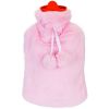 2L Hot Water Bottle w/ Plush Cover Classic Natural Rubber Hot Water Bag Feet Warmer For Pain Relief Hot Compress Heat Therapy Warm Neck Shoulders