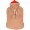 2L Hot Water Bottle w/ Plush Cover Classic Natural Rubber Hot Water Bag Feet Warmer For Pain Relief Hot Compress Heat Therapy Warm Neck Shoulders