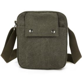Unisex Crossbody Bags Canvas Phone Tablet PC Shoulder Bag Credit Card Key Messenger Purse (Option: GRN)