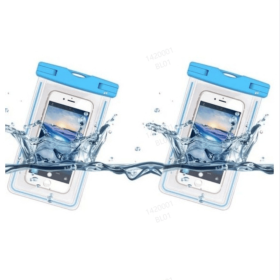 2 Packs Waterproof Phone Pouch For Drifting Diving Swimming, Underwater Dry Bag Case Cover For Phone (Color: Blue)