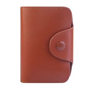 Credit Card Holder Wallet PU Leather Snap Closure Purse Accordion Case with 12 Pcs Card Slots (Option: Coffee)