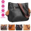 Women Fashion Leather Crossbody Bag Shoulder Bag Casual Handbag with Flexible Wearing Styles Adjustable Guitar Strap