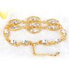 Noble Burnished Gold Bling Rhinestone Bracelet