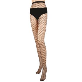 Women Fishnet Tights Sexy High Waist Fishnet Pantyhose Stretchy Mesh Hollow Out Tights Stockings w/ Small Medium Large Hole Choices (Option: M)