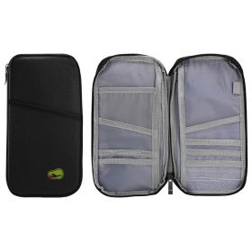Travel Passport Wallet 12Cells Ticket ID Credit Card Holder Water Repellent Documents Phone Organizer Zipper Case Business Trip Daily Use (Option: Black)