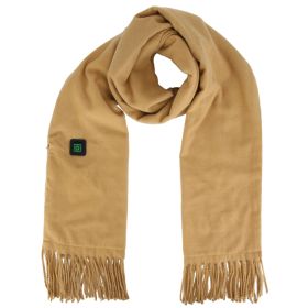Electric Heated Winter Scarf USB Heating Neck Wrap Unisex Heated Neck Shawl Soft Warm Scarves 3 Heating Modes for Outdoor Cycling Skiing Skating (Option: Brown)