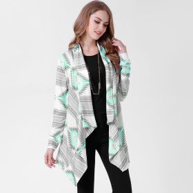 Women Open Front Cardigan Long Sleeve Shawl Neck Breathable Cardigan Well Collection w/ T-Shirt Tank Jeans Leggings (Option: Green_XL)