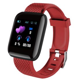 1.3\'\' Fitness Tracker IP67 Waterproof Activity Tracker Smart Bracelet w/Heart Rate Sleep Monitor Pedometer (Option: Red)