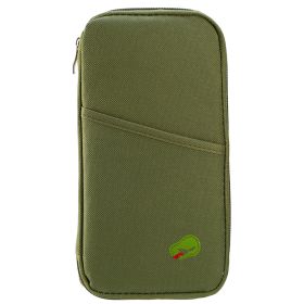 Travel Passport Wallet 12Cells Ticket ID Credit Card Holder Water Repellent Documents Phone Organizer Zipper Case Business Trip Daily Use (Option: LimonGreen)