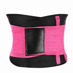 U-Shaped Slimming Waist Belt Body Abdominal Shapewear Sport Tummy Cincher Bands Office Ladies Postpartum Mothers (Option: S_RoseRed)