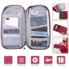 Travel Passport Wallet 12Cells Ticket ID Credit Card Holder Water Repellent Documents Phone Organizer Zipper Case Business Trip Daily Use