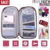 Travel Passport Wallet 12Cells Ticket ID Credit Card Holder Water Repellent Documents Phone Organizer Zipper Case Business Trip Daily Use
