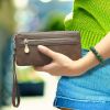 Luxury Women’s Leather Clutch Wallet Card Holder Phone Case Purse