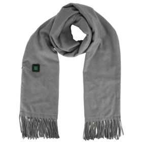 Electric Heated Winter Scarf USB Heating Neck Wrap Unisex Heated Neck Shawl Soft Warm Scarves 3 Heating Modes for Outdoor Cycling Skiing Skating (Option: Grey)