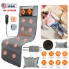 Full Body Electric Massage Mat with Heat Vibration Massage Pad Cushion Back Massage Mattress Chair Pad with Neck Massage Pillow with 10 Vibration Moto