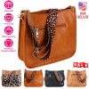 Women Fashion Leather Crossbody Bag Shoulder Bag Casual Handbag with Flexible Wearing Styles Adjustable Guitar Strap