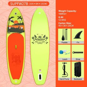 US Wholesale Inflatable Stand Up Paddle Boards SUP For Water Sports Surfing Equipment (Color: Yellow)