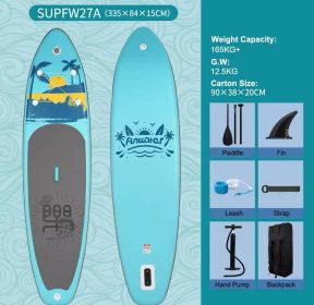 US Wholesale Inflatable Stand Up Paddle Boards SUP For Water Sports Surfing Equipment (Color: Blue)