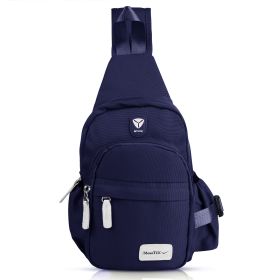 Unisex Sling Backpack Nylon Chest Shoulder Crossbody Bag Travel Sports Cycle Knapsack (Option: Blue)