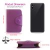 Credit Card Holder Wallet PU Leather Snap Closure Purse Accordion Case with 12 Pcs Card Slots