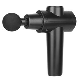 Percussion Massage Gun Digital Display Rechargeable Deep Tissue Vibration Massager Handheld Leg Body Cordless Massager w/ 4 Interchangeable Heads 20 I (Option: Black)