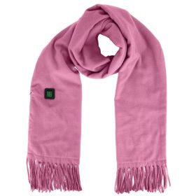 Electric Heated Winter Scarf USB Heating Neck Wrap Unisex Heated Neck Shawl Soft Warm Scarves 3 Heating Modes for Outdoor Cycling Skiing Skating (Option: Pink)