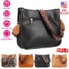 Women Fashion Leather Crossbody Bag Shoulder Bag Casual Handbag with Flexible Wearing Styles Adjustable Guitar Strap