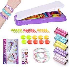 Bracelet Making Kit DIY Arts and Crafts Toys Kids Travel Activity Set Birthday Gifts For 6 7 8 9 10 11 12 Year Old Girls (Option: Purple)